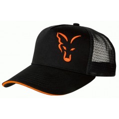 SAPCA FOX TRUCKER CAP, BLACK/ORANGE