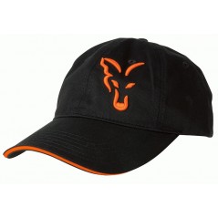 SAPCA FOX BASEBALL CAP, BLACK/ORANGE